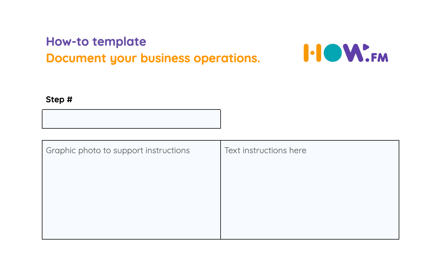 how.fm SOP template ready to use