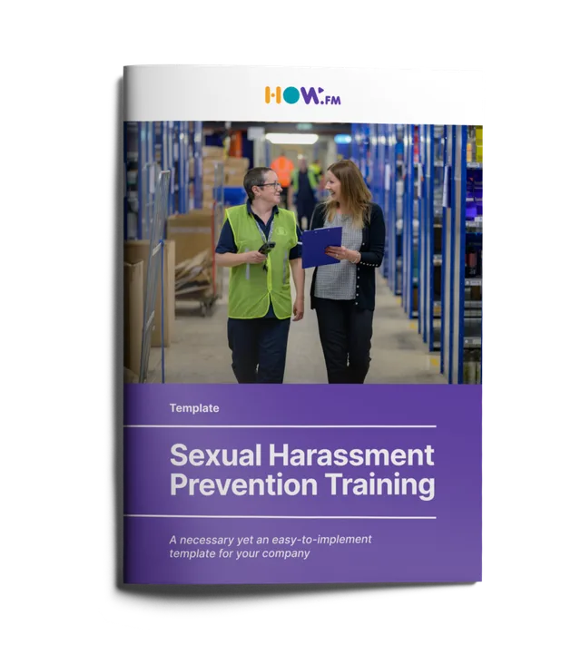 Sexual harassment prevention training template cover