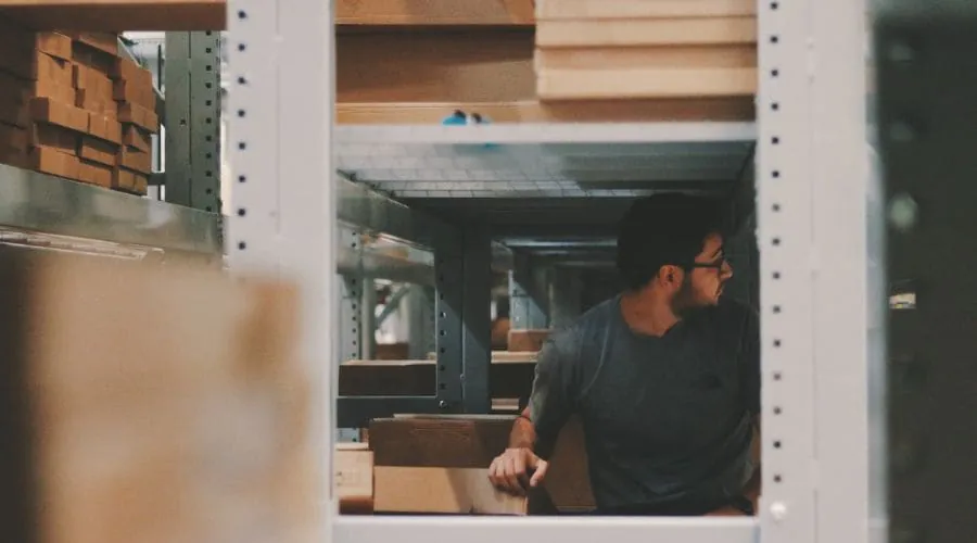 person working in a warehouse