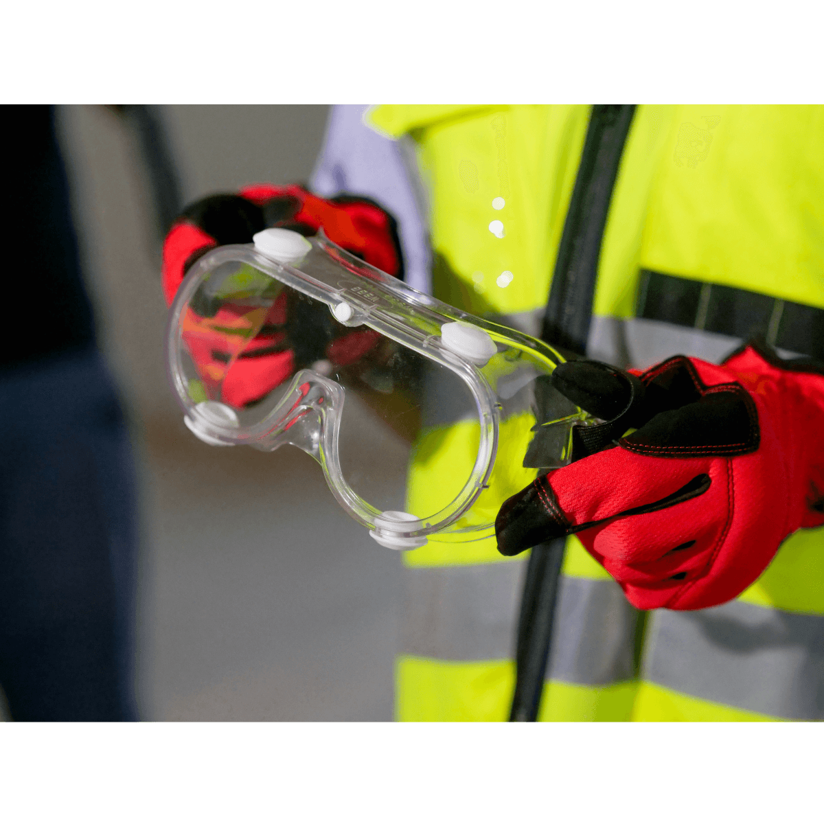 protective glasses as part of warehouse safety equipment (PPE)