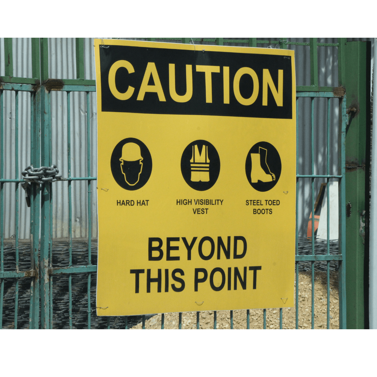 Caution Sign as a measure to ensure Warehouse Safety