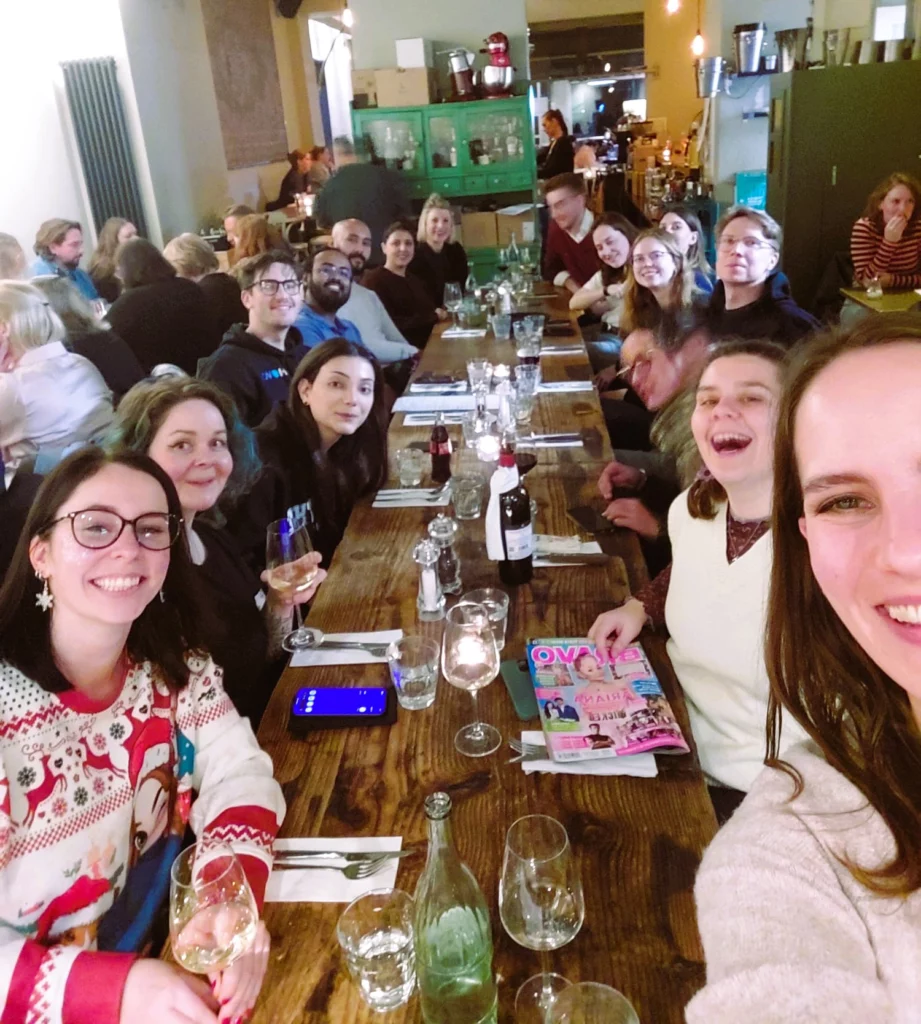 how.fm colleagues at a Christmas market